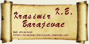 Krasimir Barajevac vizit kartica